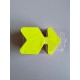 Pijl fluor geel 12x16cm 50st Pijl fluor geel 12x16cm 50st